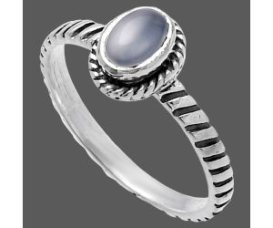 Srilankan Moonstone Ring size-8 SDR222482 R-1045, 4x6 mm