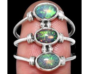 Ethiopian Opal Ring size-7.5 SDR222658 R-1566, 5x7 mm