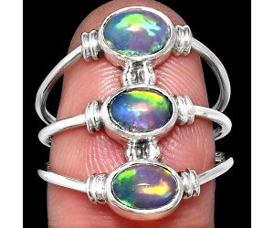 Ethiopian Opal Ring size-8 SDR222661 R-1566, 5x7 mm