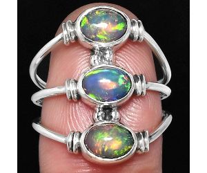 Ethiopian Opal Ring size-7.5 SDR222668 R-1566, 5x7 mm