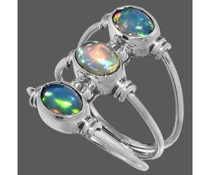 Ethiopian Opal Ring size-7.5 SDR222671 R-1566, 5x7 mm
