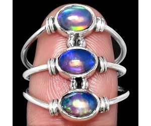 Ethiopian Opal Ring size-7.5 SDR222675 R-1566, 5x7 mm