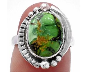 Green Matrix Turquoise Ring size-8 SDR222754 R-1407, 10x13 mm
