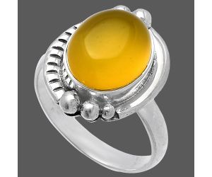 Yellow Onyx Ring size-8 SDR222768 R-1407, 10x12 mm