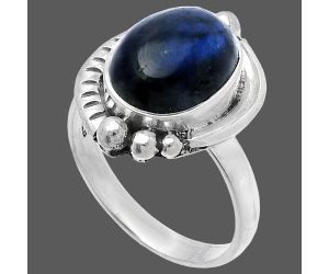 Blue Fire Labradorite Ring size-8 SDR222795 R-1407, 10x12 mm