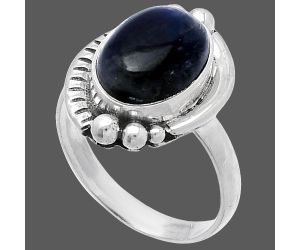 Blue Fire Labradorite Ring size-8 SDR222796 R-1407, 9x13 mm
