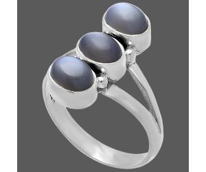 Gray Moonstone Ring size-9 SDR222847 R-1263, 5x7 mm