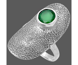 Green Onyx Ring size-9 SDR222916 R-1550, 8x8 mm