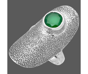 Green Onyx Ring size-7 SDR222917 R-1550, 8x8 mm