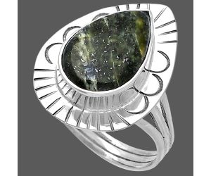 Serpentine Ring size-8 SDR222996 R-1432, 10x15 mm