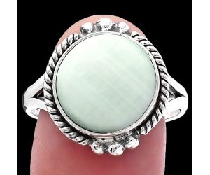 Saturn Chalcedony Ring size-9.5 SDR223318 R-1253, 13x13 mm