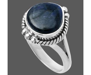 Blue Fire Labradorite Ring size-9 SDR223327 R-1253, 11x11 mm
