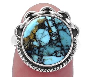 Lucky Charm Tibetan Turquoise Ring size-8 SDR223334 R-1138, 14x14 mm