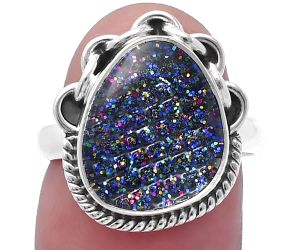 Dichroic Glass Ring size-7 SDR223335 R-1138, 12x14 mm