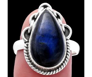 Blue Fire Labradorite Ring size-8 SDR223361 R-1138, 10x17 mm