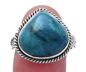 Azurite Chrysocolla Ring size-9 SDR223424 R-1067, 15x16 mm