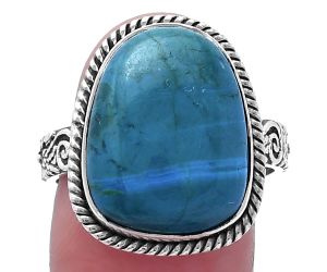 Azurite Chrysocolla Ring size-7 SDR223449 R-1067, 13x17 mm