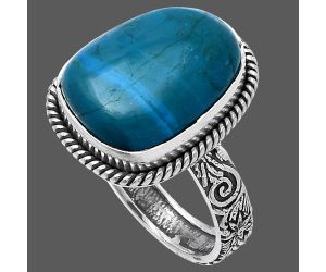 Azurite Chrysocolla Ring size-7 SDR223449 R-1067, 13x17 mm
