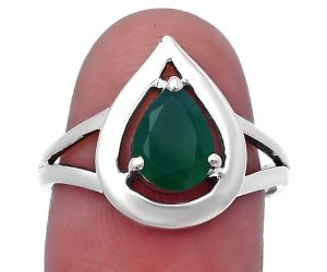 Green Onyx Ring size-6 SDR223511 R-1157, 6x8 mm