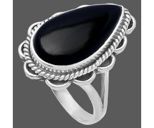 Black Onyx Ring size-7 SDR223639 R-1221, 11x19 mm
