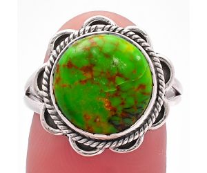 Green Matrix Turquoise Ring size-8 SDR223674 R-1221, 12x12 mm