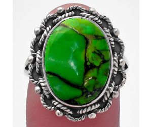 Green Matrix Turquoise Ring size-8 SDR223729 R-1266, 12x16 mm