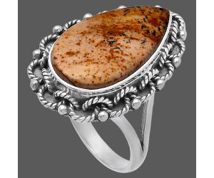 Picture Jasper Ring size-8.5 SDR223730 R-1266, 12x20 mm