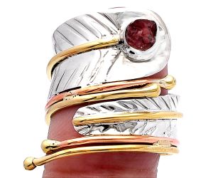 Two Tone Adjustable - Pink Tourmaline Rough Ring size-8 SDR223968 R-1523, 5x5 mm