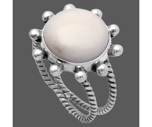 White Opal Ring size-9 SDR224156 R-1268, 13x13 mm
