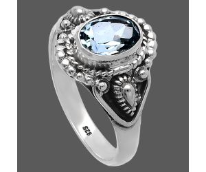 Sky Blue Topaz Ring size-8 SDR224207 R-1300, 6x8 mm