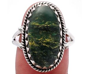 Green Fuchsite Ring size-8.5 SDR224218 R-1474, 11x20 mm