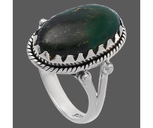 Green Fuchsite Ring size-8 SDR224221 R-1474, 10x18 mm