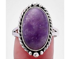 Purple Lepidolite Ring size-8.5 SDR224261 R-1253, 11x18 mm