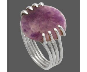 Purple Lepidolite Ring size-7 SDR224299 R-1259, 16x16 mm