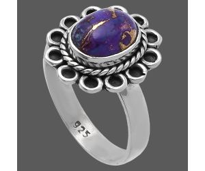 Copper Purple Turquoise Ring size-8.5 SDR224333 R-1256, 8x10 mm