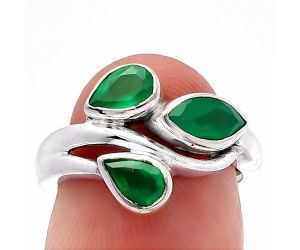 Green Onyx Ring size-6 SDR224413 R-1025, 4x8 mm