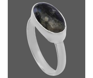 Llanite Blue Opal Crystal Sphere Ring size-10 SDR224478 R-1057, 8x15 mm