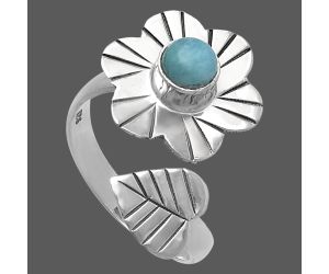 Adjustable Floral - Paraiba Amazonite Ring size-7 SDR224539 R-1659, 5x5 mm