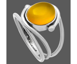 Yellow Onyx Ring size-8 SDR224650 R-1683, 9x11 mm