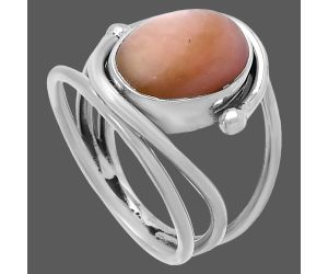 Pink Opal Ring size-7 SDR224657 R-1683, 9x12 mm