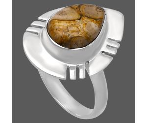 Rock Calcy Ring size-8 SDR224719 R-1240, 9x13 mm