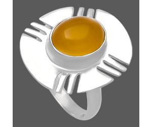 Yellow Onyx Ring size-7 SDR224739 R-1240, 9x11 mm