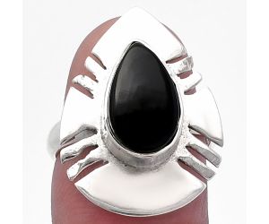 Black Onyx Ring size-6 SDR224757 R-1240, 7x12 mm