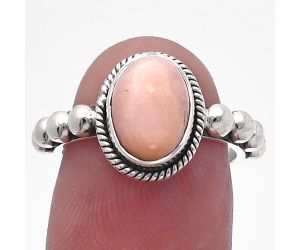 Pink Opal Ring size-6 SDR224851 R-1252, 7x10 mm