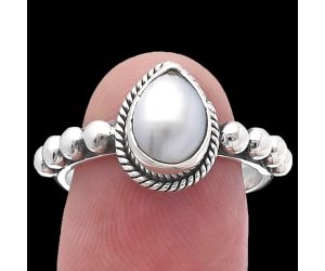 Natural Fresh Water Pearl Ring size-8 SDR224870 R-1252, 7x9 mm