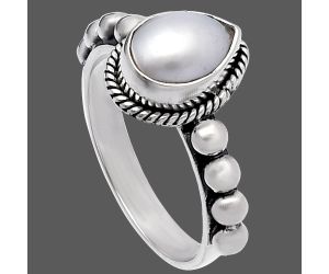 Natural Fresh Water Pearl Ring size-8 SDR224870 R-1252, 7x9 mm