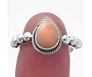 Pink Opal Ring size-7 SDR224879 R-1252, 7x9 mm