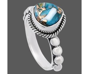 Spiny Oyster Turquoise Ring size-7 SDR224884 R-1252, 9x9 mm