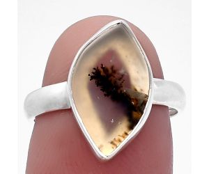 Scenic Dendritic Agate Ring size-7 SDR224943 R-1001, 9x15 mm