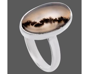 Scenic Dendritic Agate Ring size-8 SDR224948 R-1001, 10x17 mm